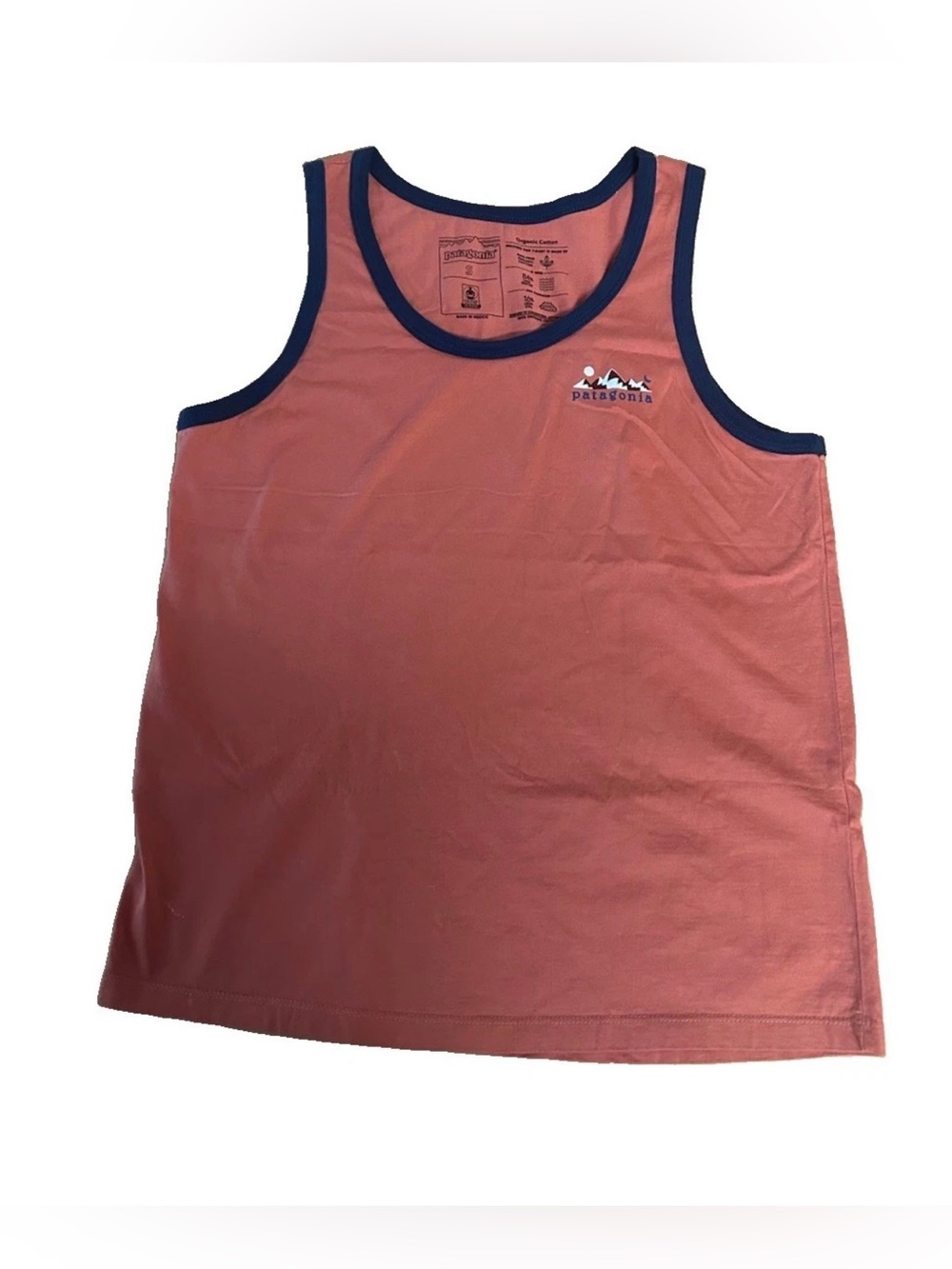 Patagonia Women’s Spirited Seasons Tank Top Sz Small Coral Sleeveless Organic